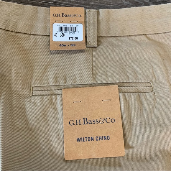 G.H. Bass Men’s Wilton Chino 40Wx30L NWT - Picture 10 of 10